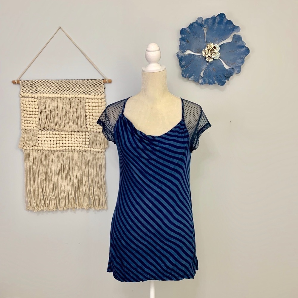 Anthropologie striped draped top - Picture 2 of 8